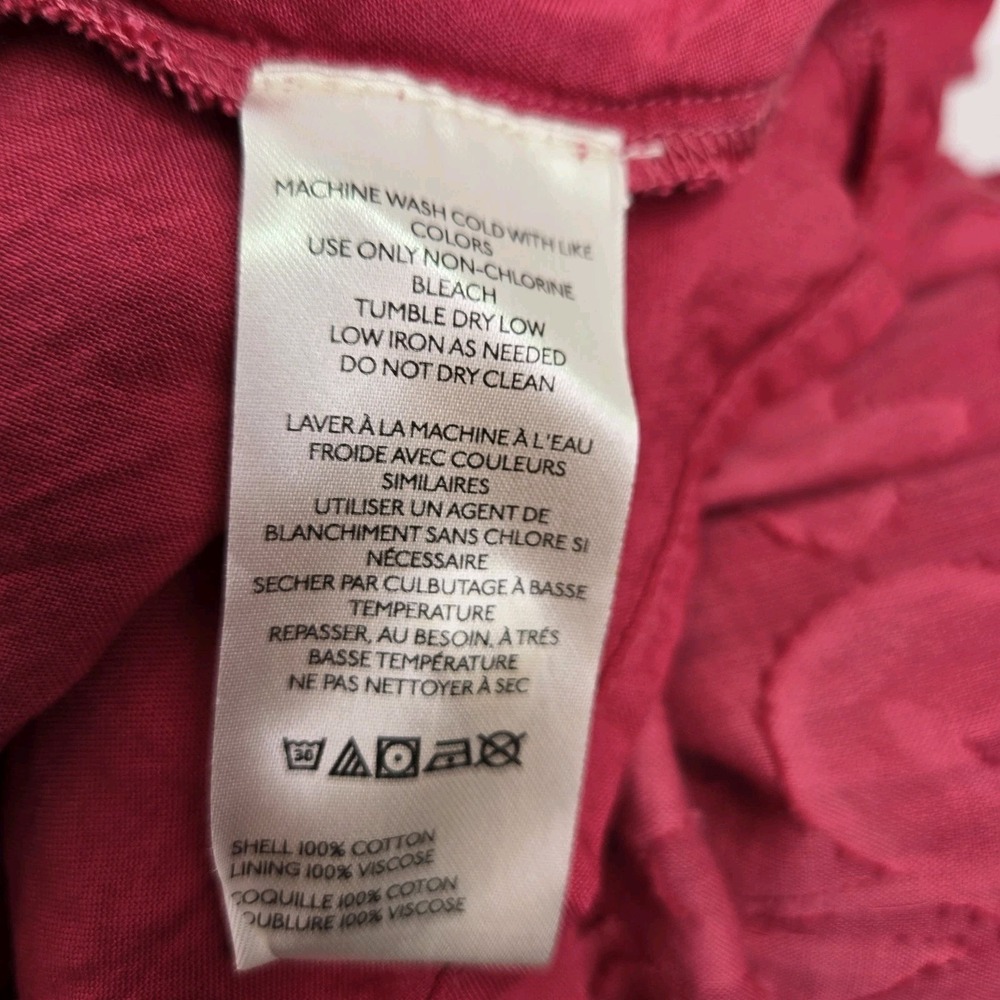 Anthropologie Hot Pink Tiered Ruffle Maxi Dress Size XL Cotton Euro Summer Boho - Picture 6 of 12